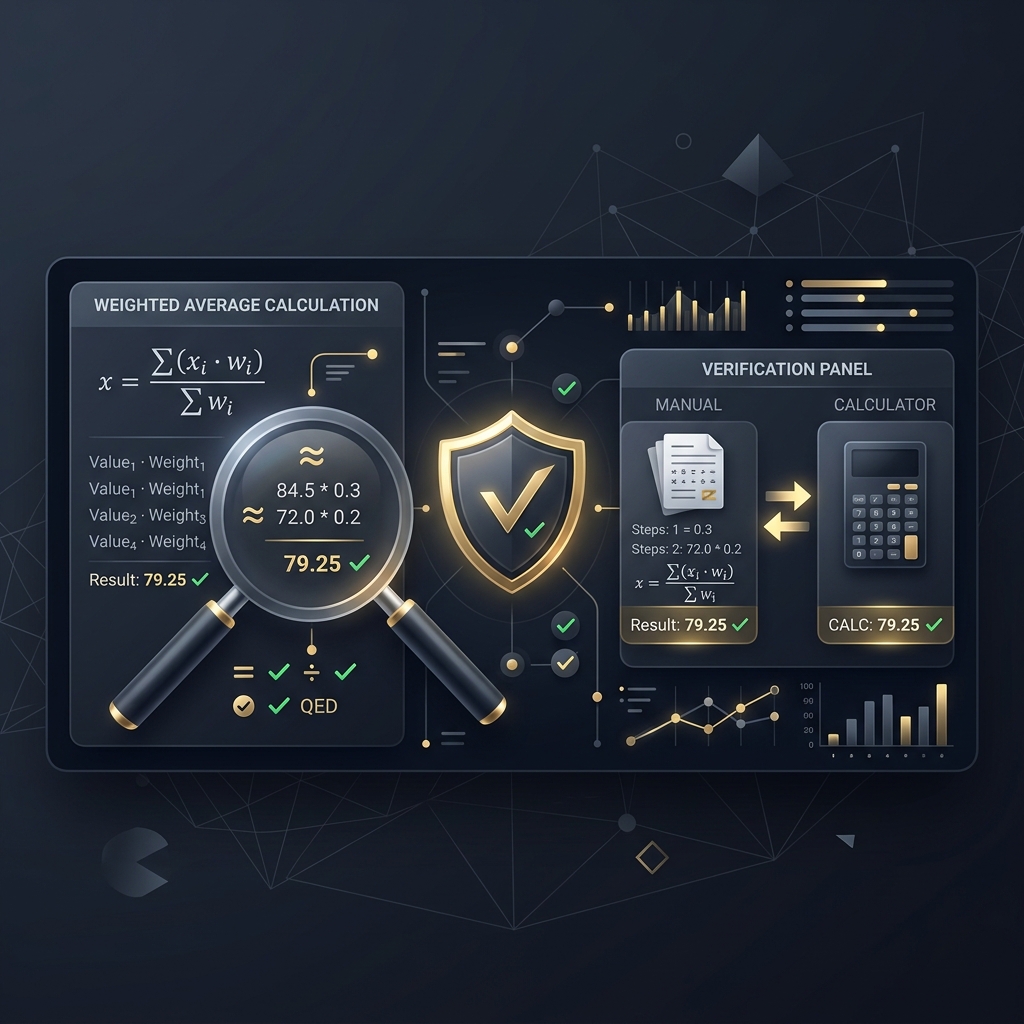 How to Verify a Weighted Average Calculator Result